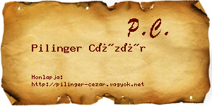 Pilinger Cézár névjegykártya